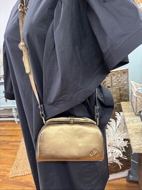 Patricia Nash Metallic Gold Mini Crossbody